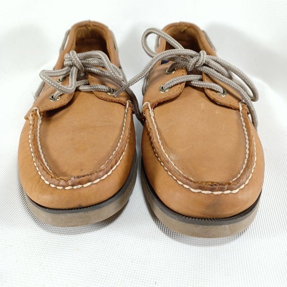 Sperry Top-Sider Leeward 0777894 Tan Leather Slip On Boat Shoes (Men\'s US 7M)